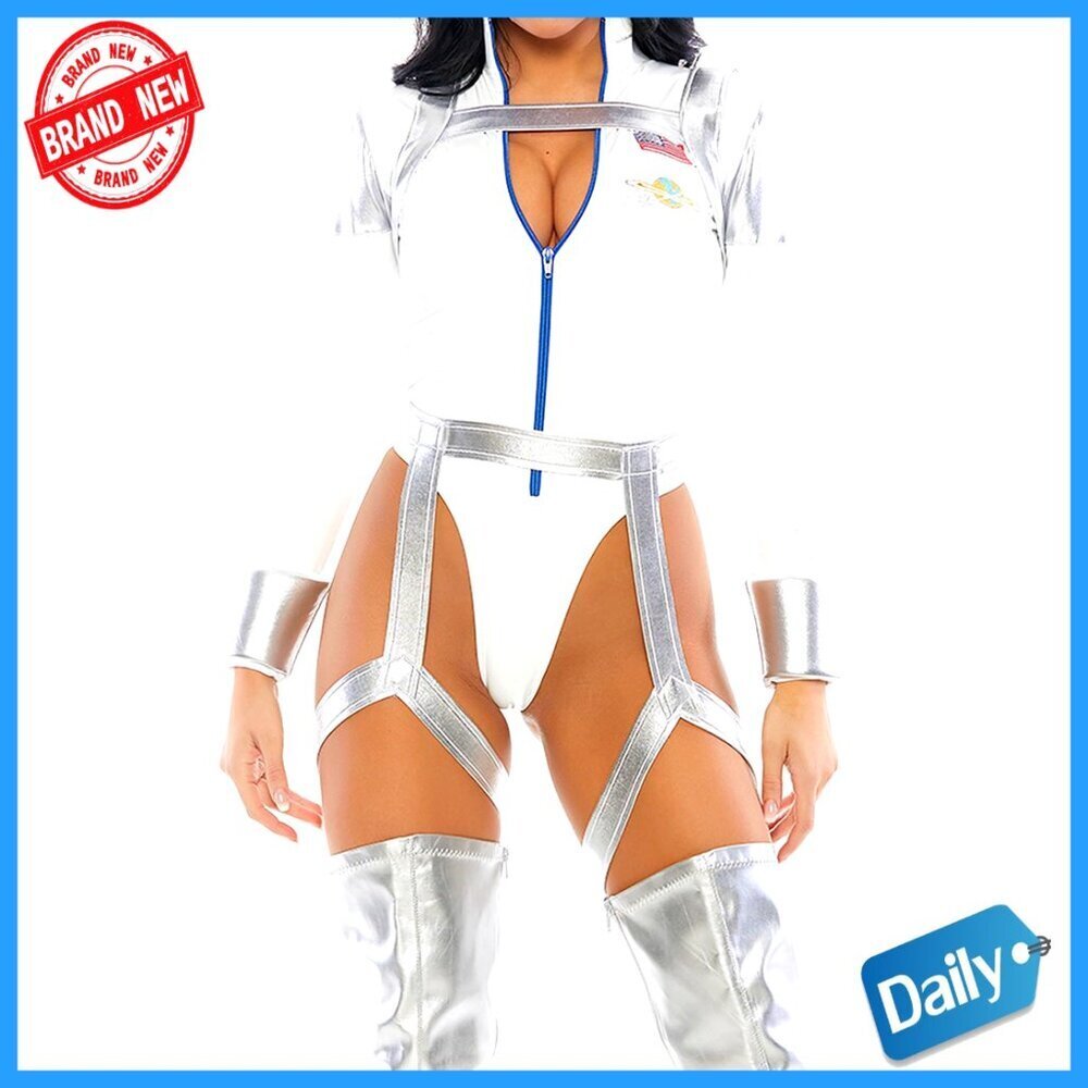 Sexy Movie Character Costume Bodysuit Harness Garter Belt Glasses Set